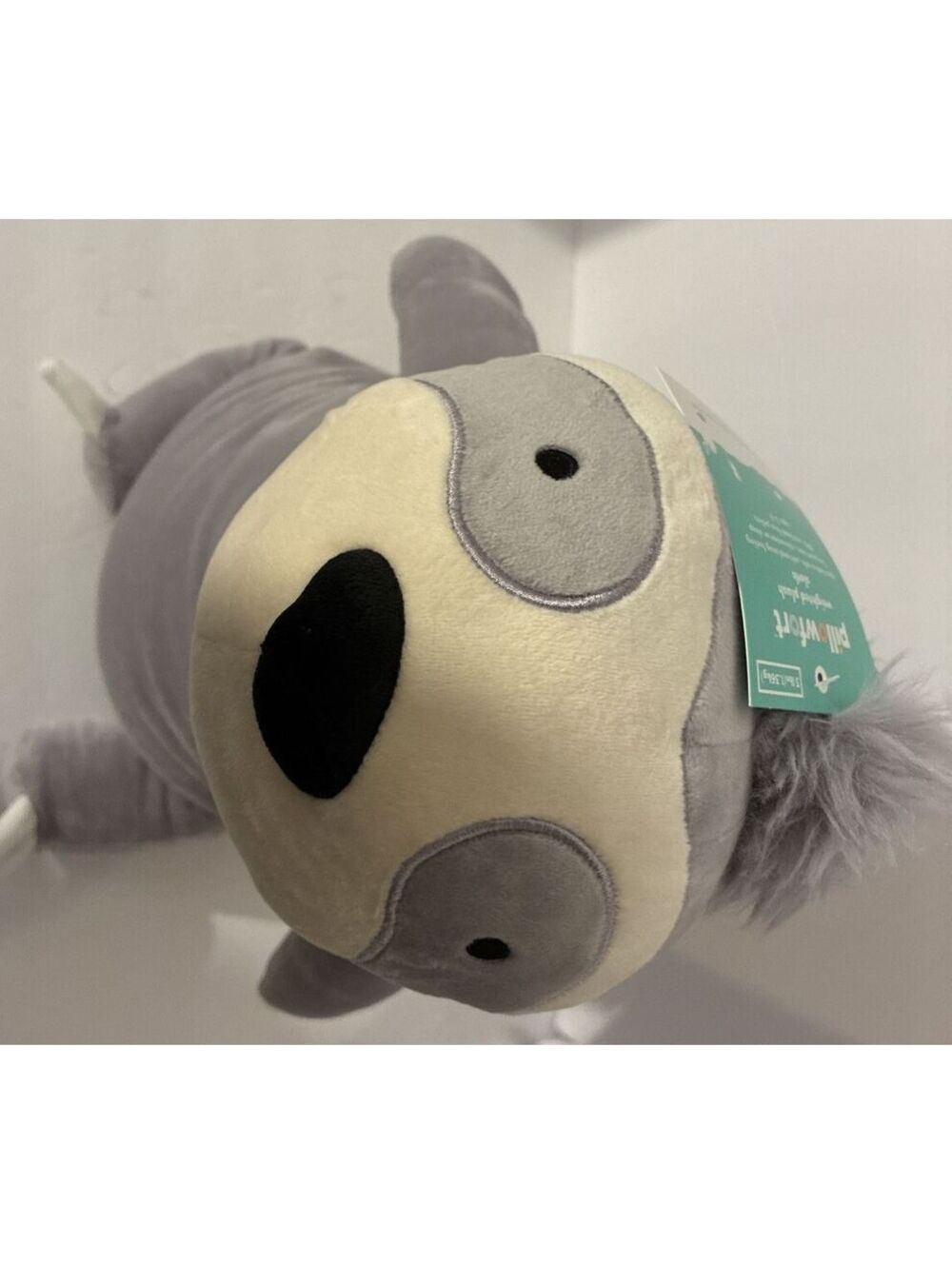 Pillowfort Sloth Weighted Plush Kids' Throw Pillow Gray Anxiety Sensory 3 lb 20”